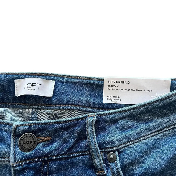Loft Women’s Size 6 High Rise Straight Leg Blue Jeans - Picture 2 of 6